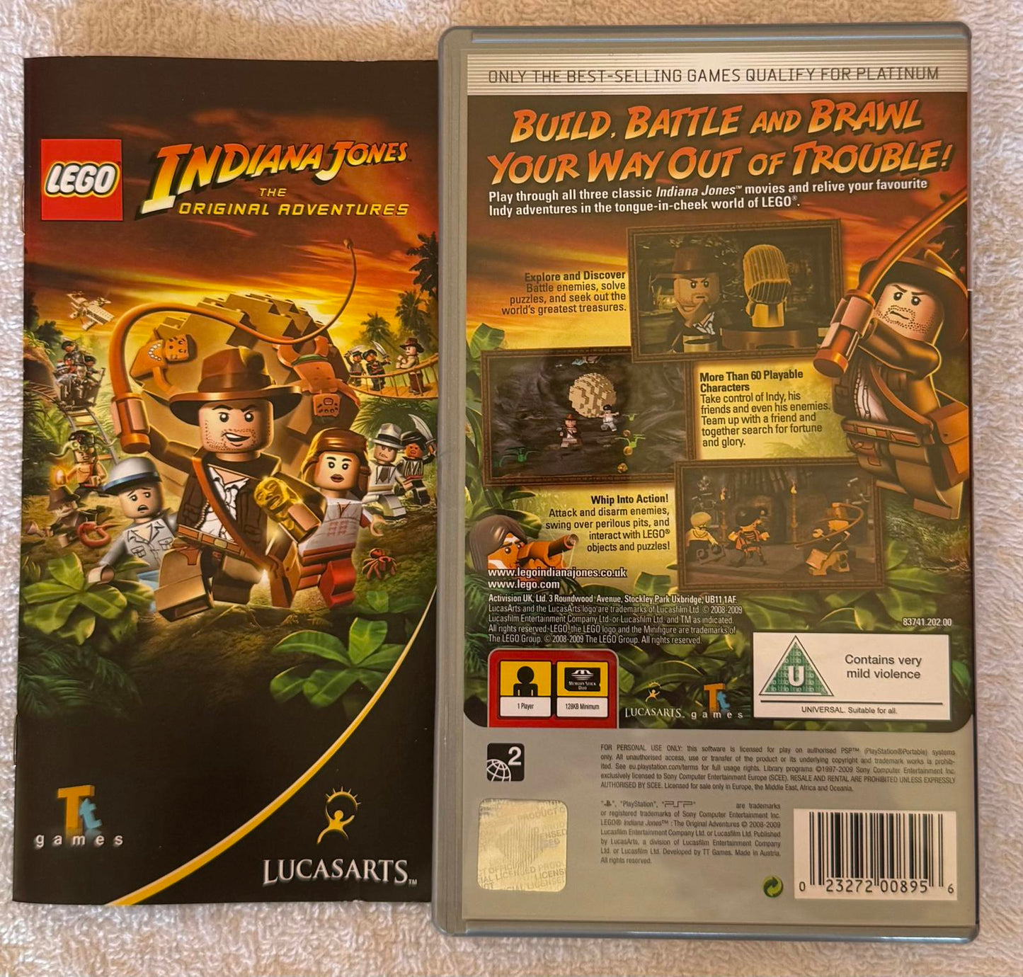 PSP *CASE ONLY* Indiana Jones, The Original Adventures