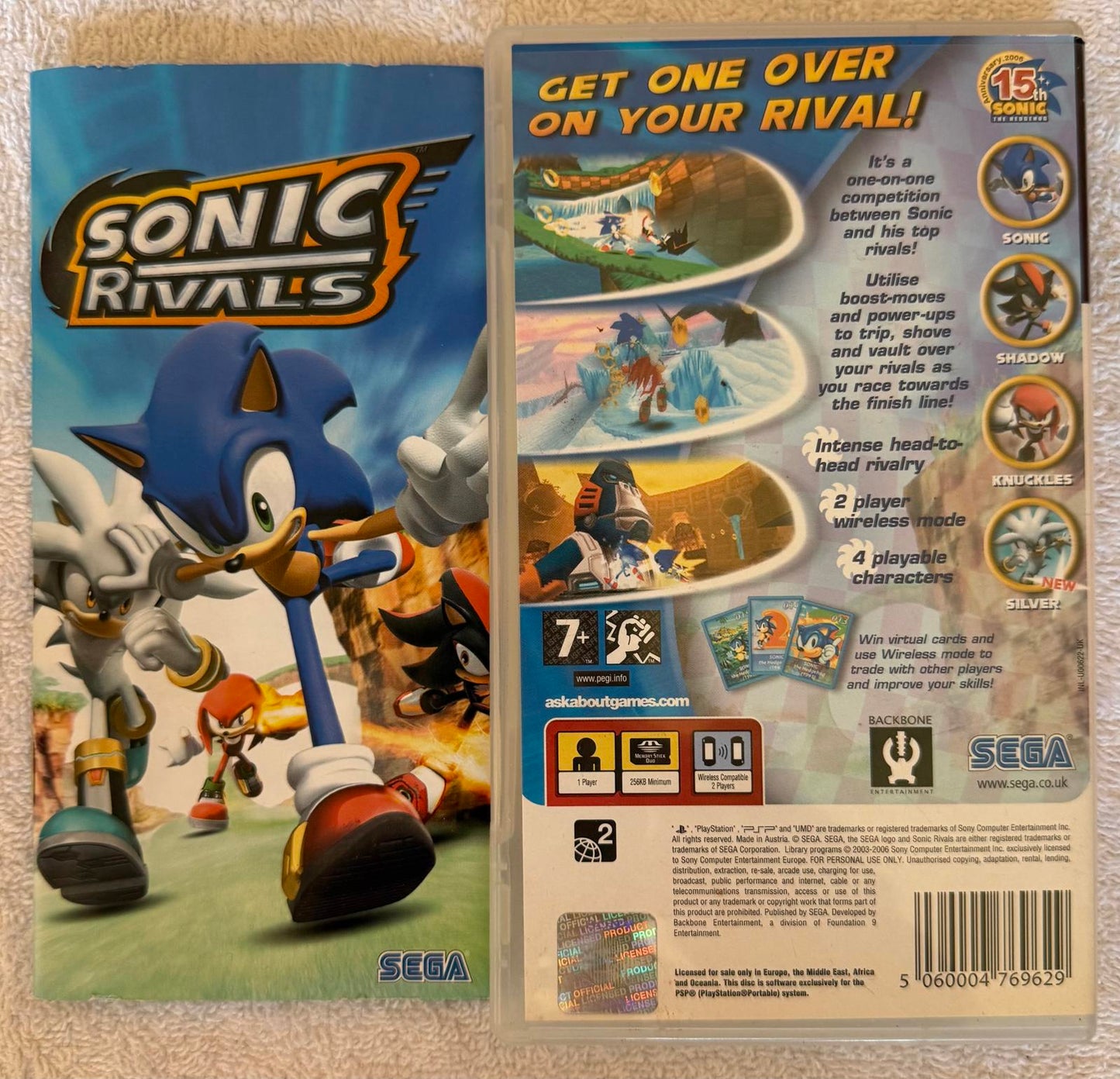 PSP *CASE ONLY* Sonic Rivals