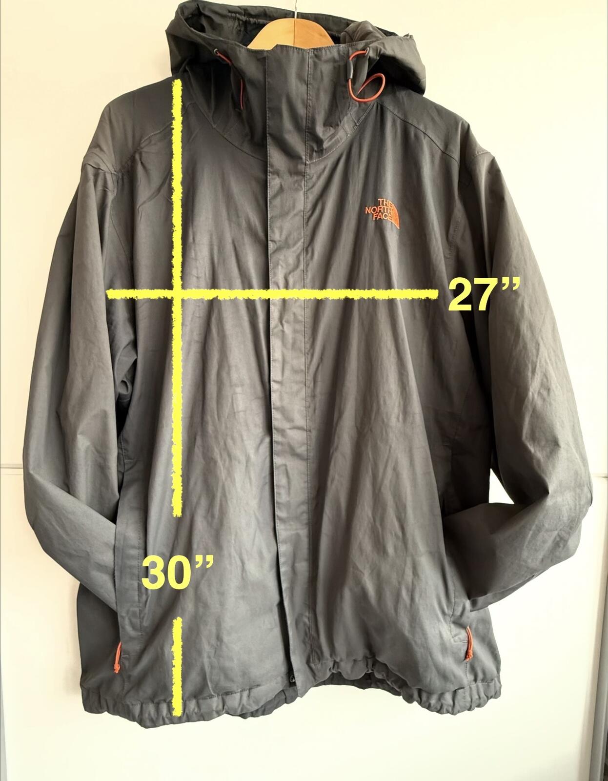 The North Face HyVent windbreaker " grey/charcoal " size xxl (sku H2)