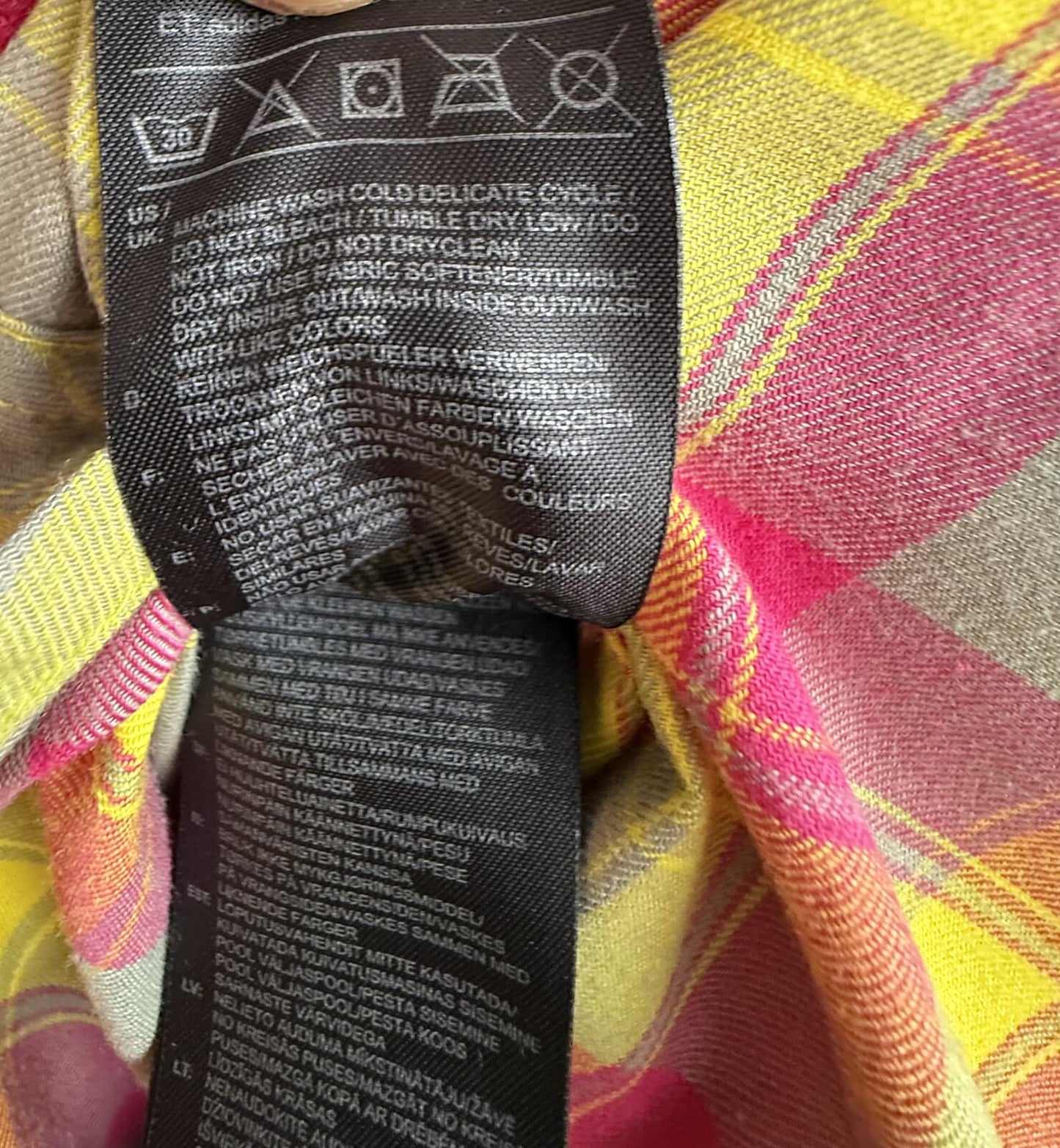 vintage Adidas Women's Reversible Plaid Windbreaker Jacket size 12 (sku )