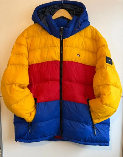 Tommy Hilfiger Men's Quilted Puffer Jacket, Multi Colorblock size xxl (sku top5)