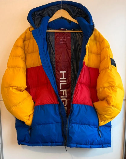 Tommy Hilfiger Men's Quilted Puffer Jacket, Multi Colorblock size xxl (sku top5)