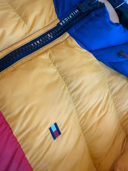 Tommy Hilfiger Men's Quilted Puffer Jacket, Multi Colorblock size xxl (sku top5)