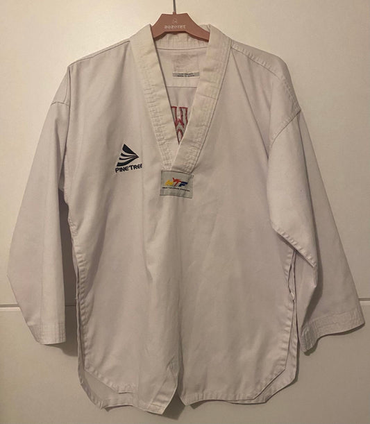 Taekwondo Dobok (Pine Tree) top, (Stuborn Fighter) trousers (SKU A10)