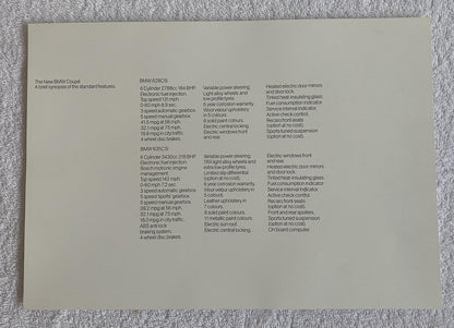 BMW 6-Series "Six By Six" original UK  presentation portfolio E24 6-Series