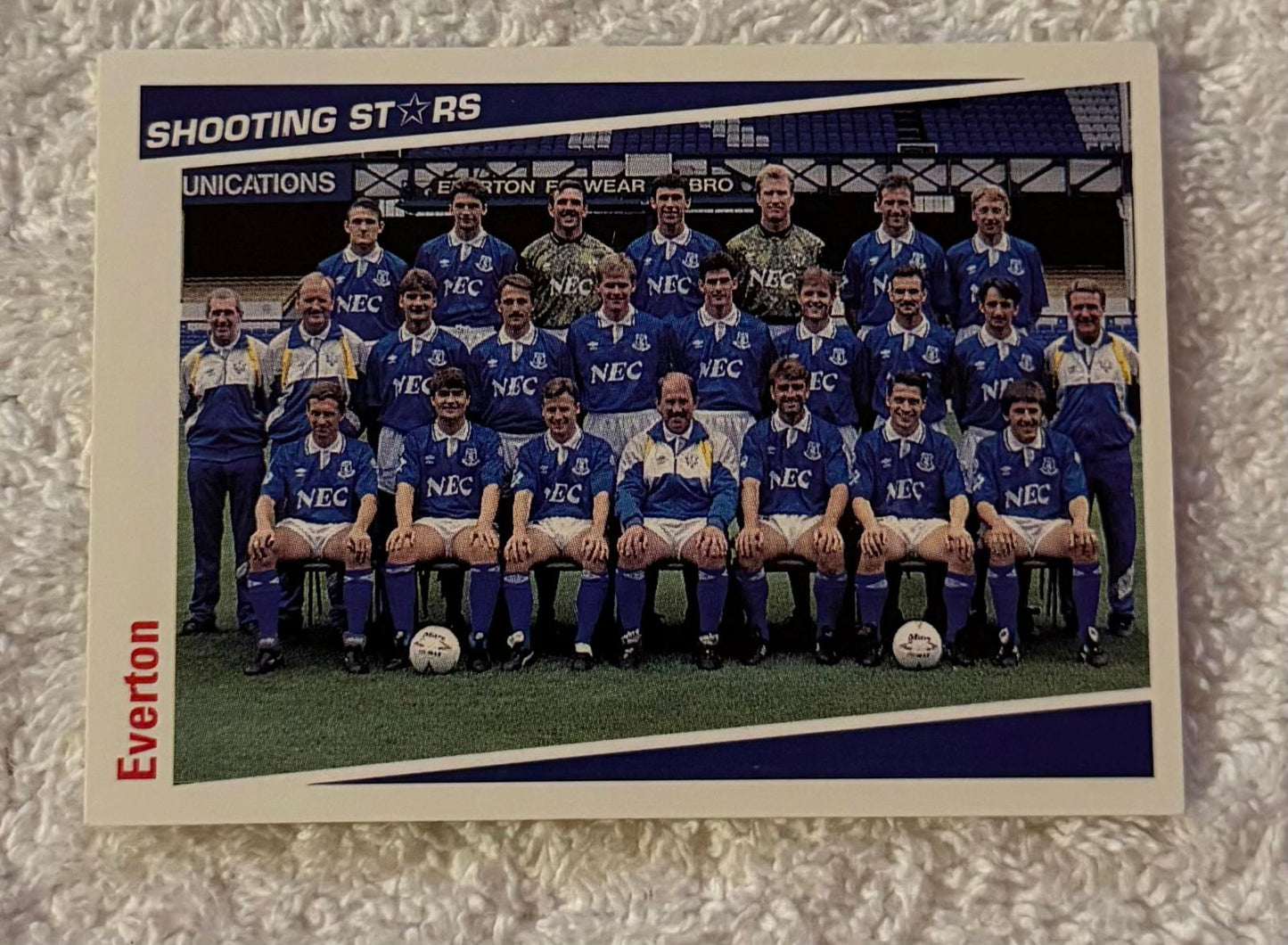 Shooting Stars Football trading cards '91-'92 "Everton Team" #4