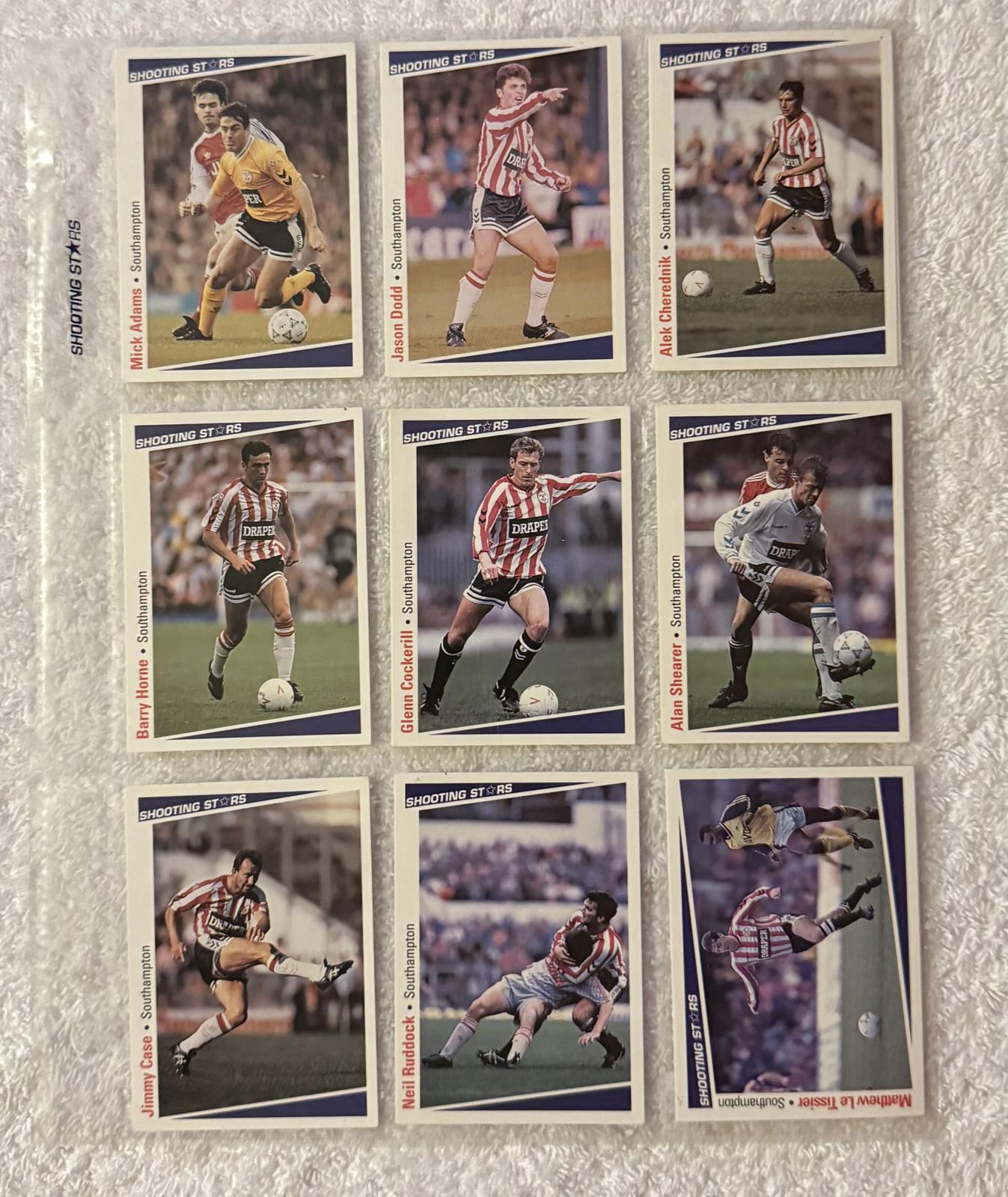 Shooting Stars Football trading cards '91-'92 "Various Sheffield Utd players"