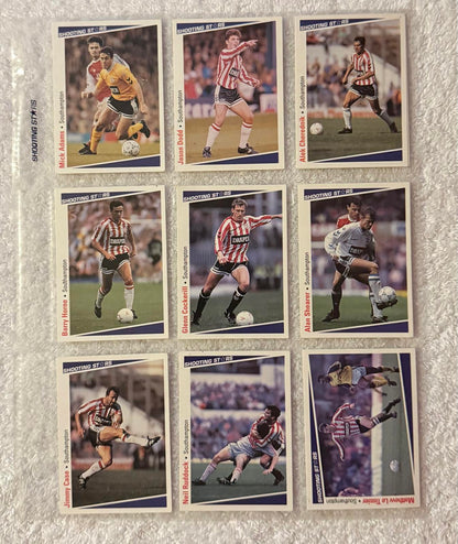 Shooting Stars Football trading cards '91-'92 "Various Sheffield Utd players"