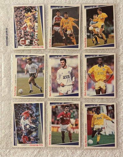 Shooting Stars Football trading cards '91-'92 "Various Leeds Utd players"