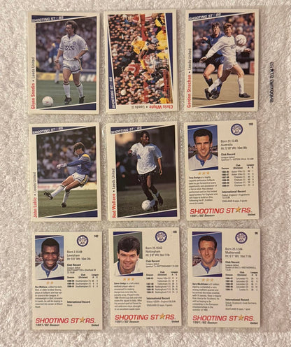 Shooting Stars Football trading cards '91-'92 "Various Leeds Utd players"