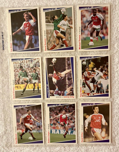 Shooting Stars Football trading cards '91-'92 "Various Arsenal players"