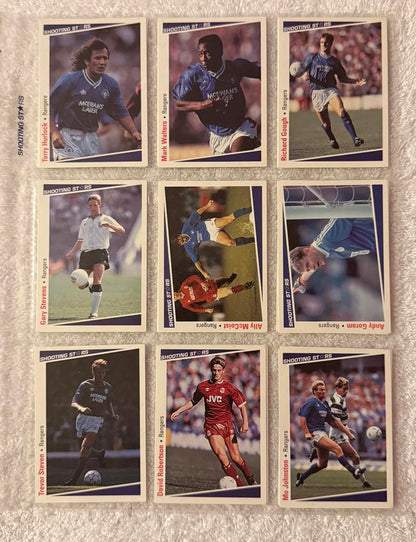 Shooting Stars Football trading cards '91-'92 "Various Rangers players"
