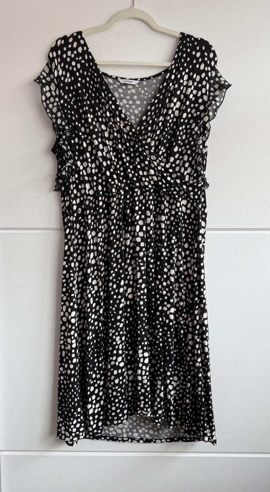George light summer dress, black / white size 24 (SKU A12)