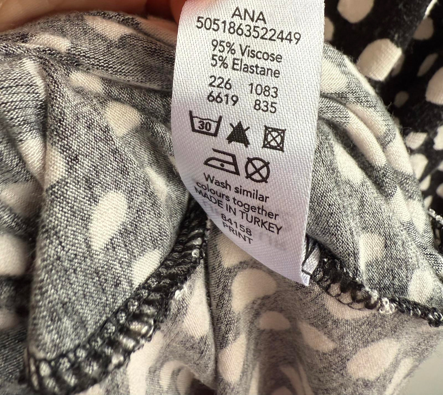 George light summer dress, black / white size 24 (SKU A12)