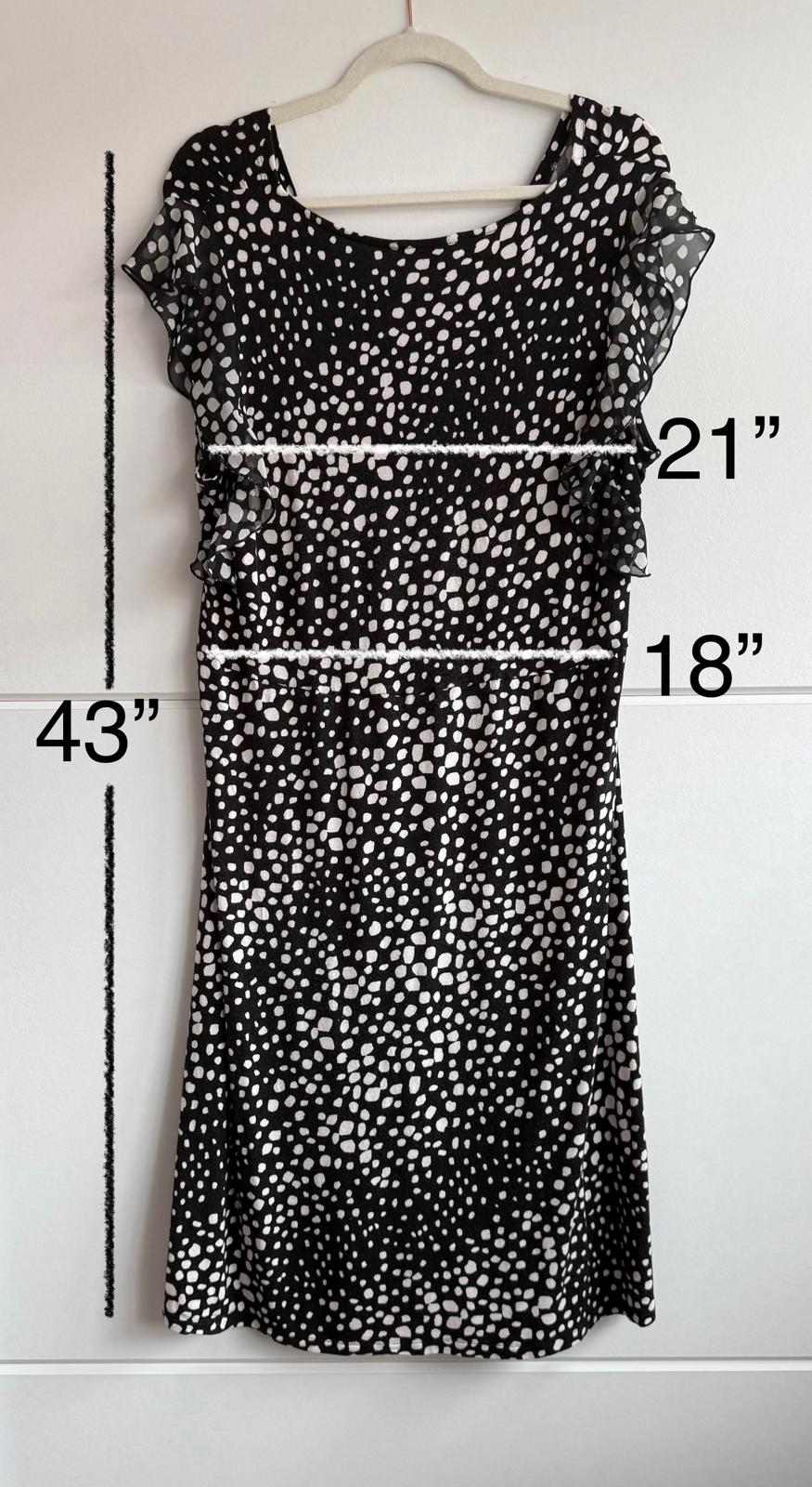 George light summer dress, black / white size 24 (SKU A12)