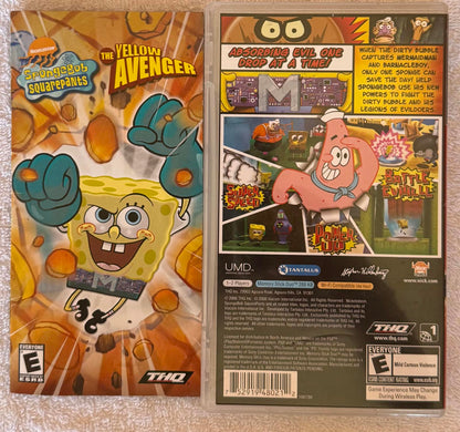 PSP *CASE ONLY* Spongebob Squarepants, The Yellow Avenger