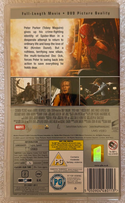 PSP *CASE ONLY* Spiderman 2 Movie