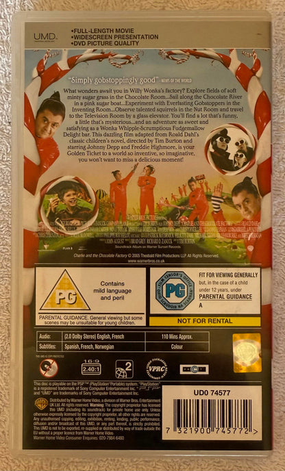 PSP *CASE ONLY* Charlie and the Chocolate Factory Movie