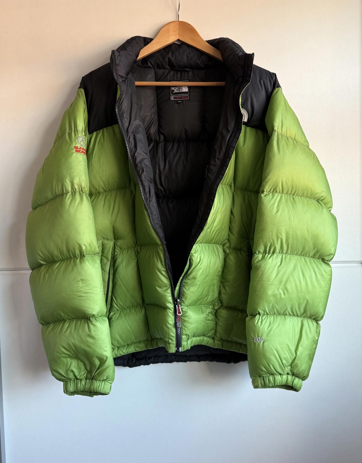 The North Face Summit Series Pertex Green Nylon 800 Down Puffer size L (SKU C1)