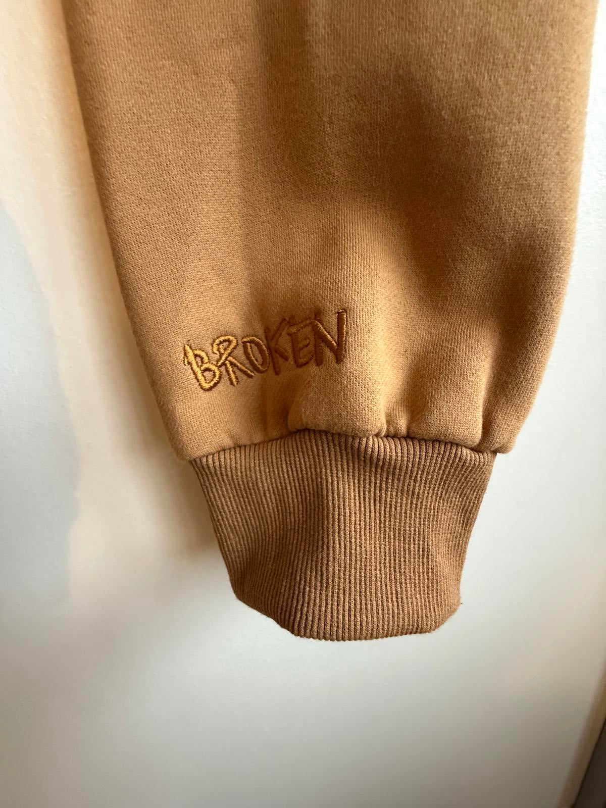 Broken Planet Market 'So Much Chaos' hoodie in mustard yellow size 2XL (SKU F9)