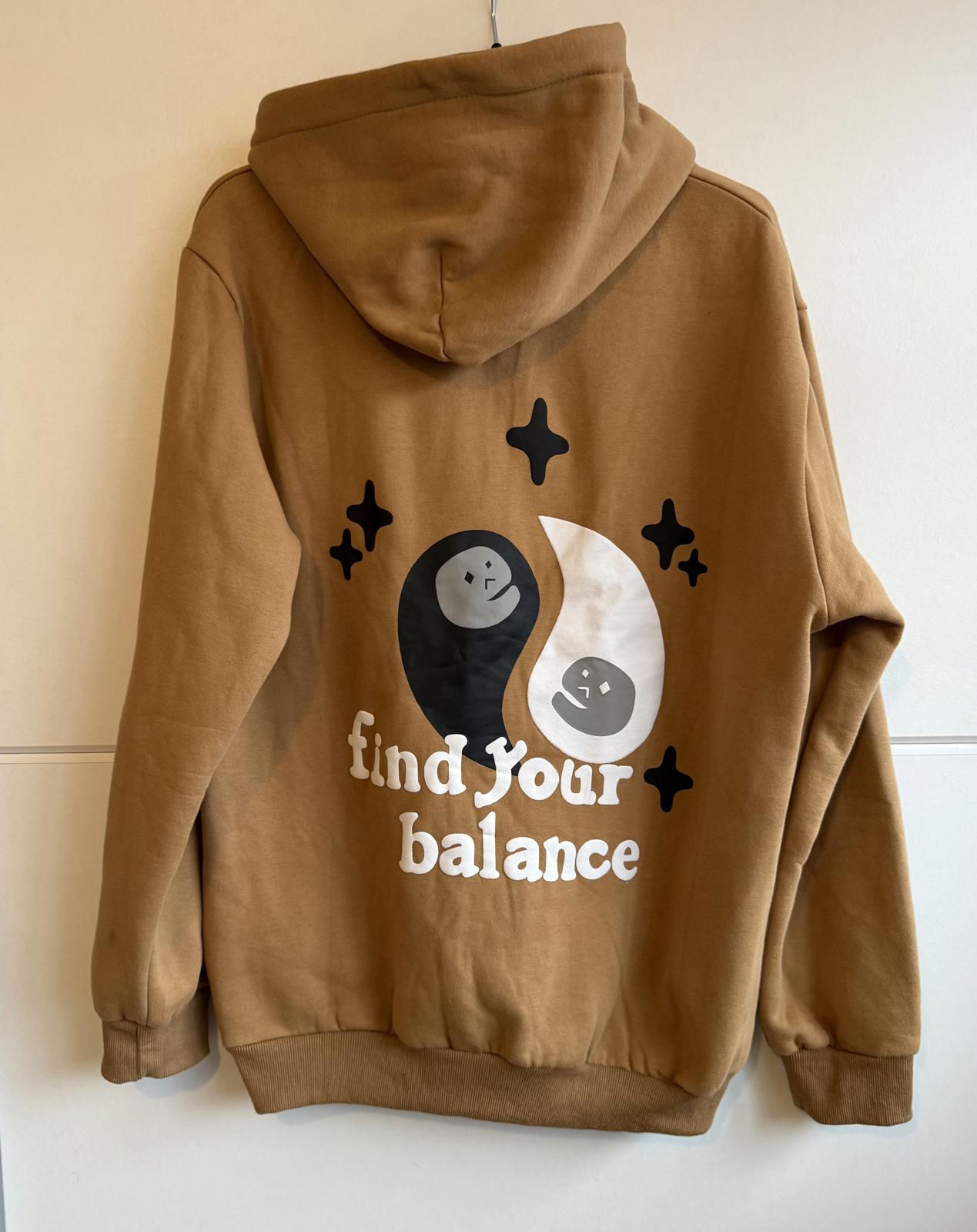 Broken Planet Market 'So Much Chaos' hoodie in mustard yellow size 2XL (SKU F9)