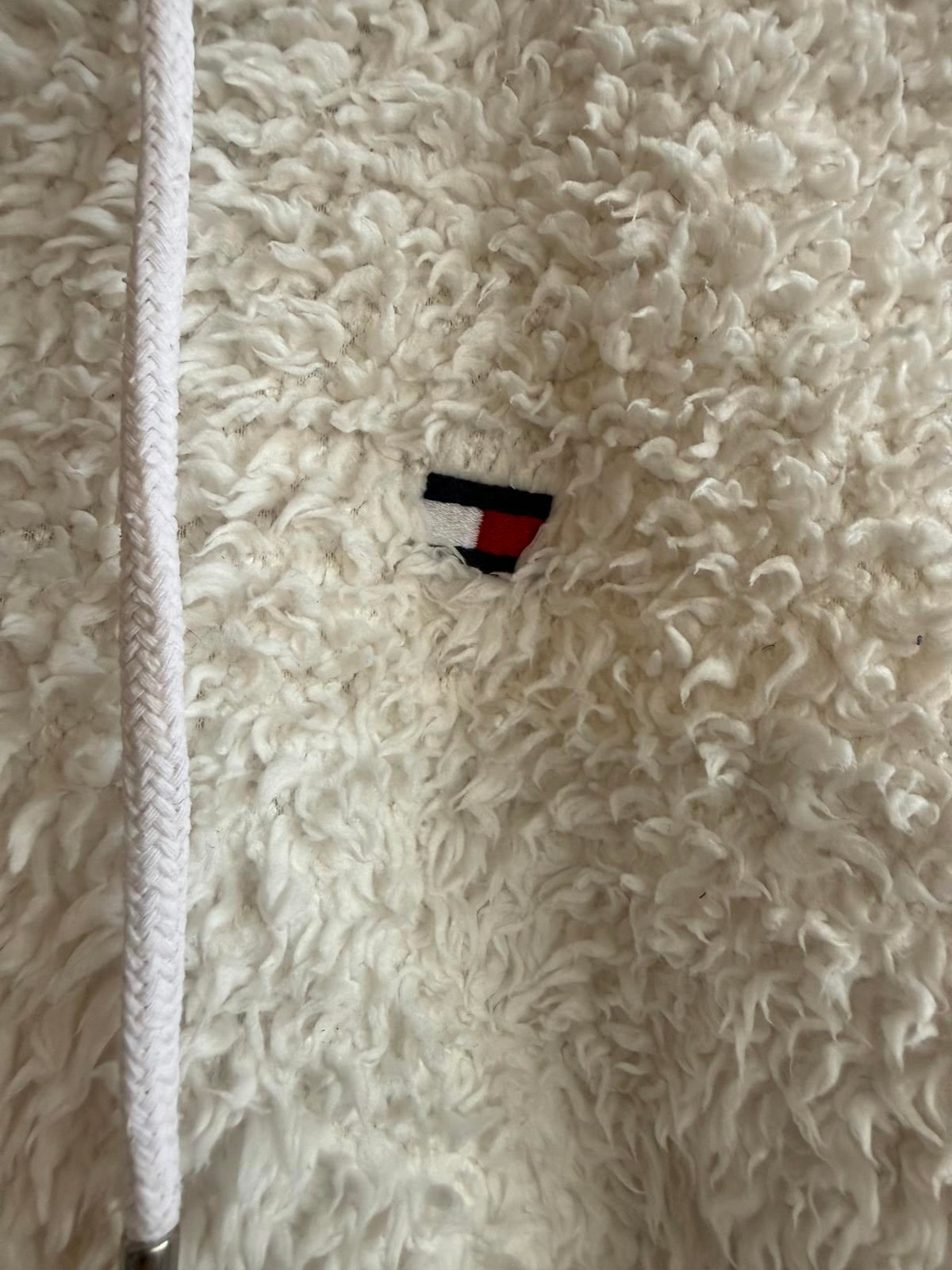 Tommy Hilfiger sherpa fleece hoodie, white size L (SKU B4)