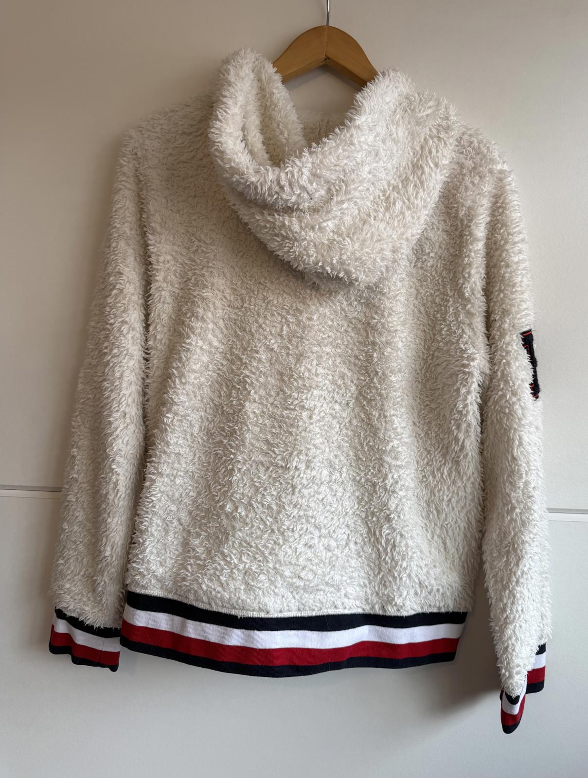 Tommy Hilfiger sherpa fleece hoodie, white size L (SKU B4)
