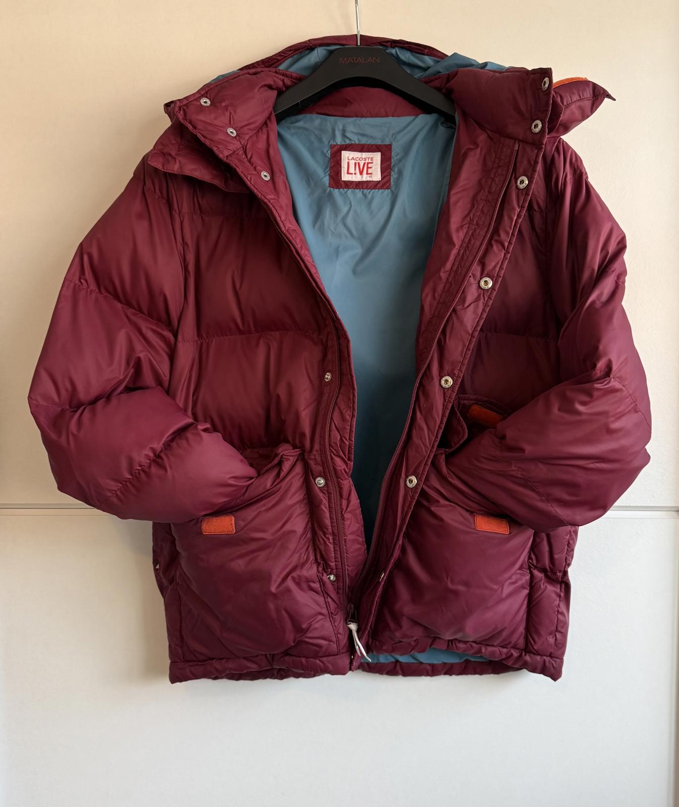 Lacoste Live puffer jacket, burgundy size L (52) (SKU F11)