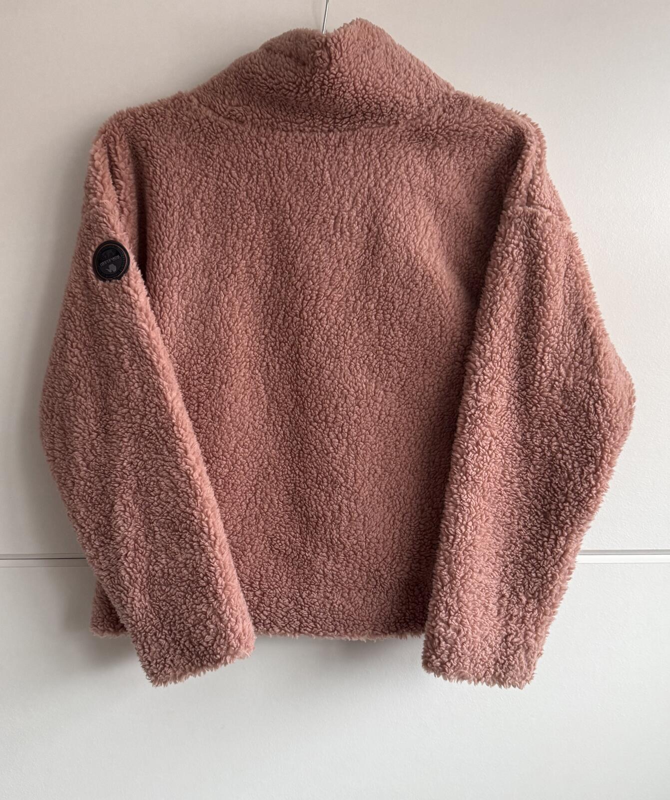 Napapijri Teide teddy fleece hoodie "pink" size m (sku D8)