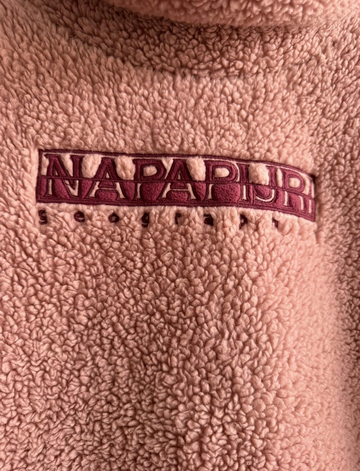 Napapijri Teide teddy fleece hoodie "pink" size m (sku D8)