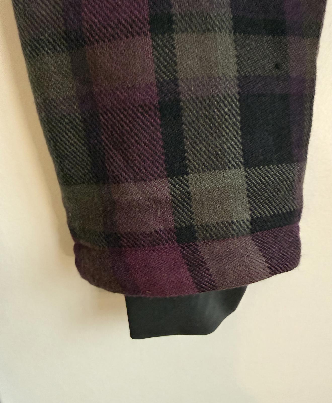 Columbia Omni-Shield Winter Jacket purple / black plaid pattern size L (sku A16)