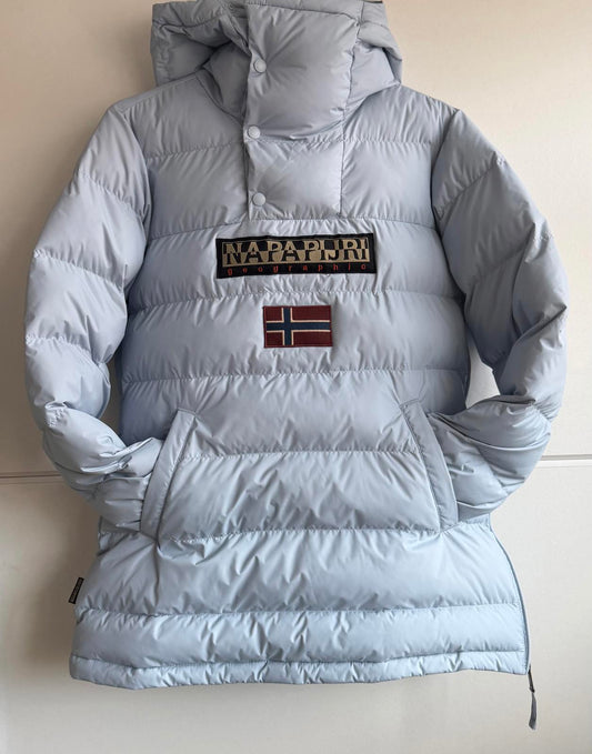 Napapijri Northfarer Puffer Anorak "Light Blue" size XS (Oversized) (sku A7)