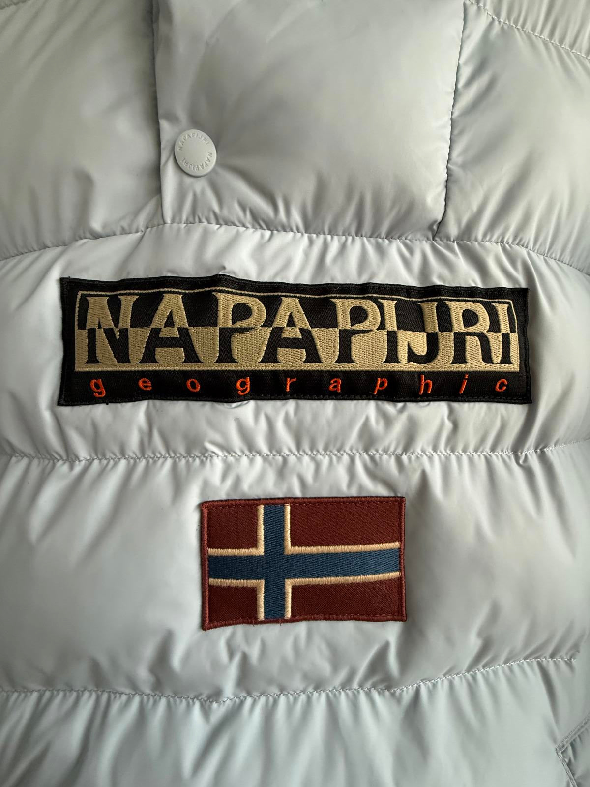 Napapijri Northfarer Puffer Anorak "Light Blue" size XS (Oversized) (sku A7)