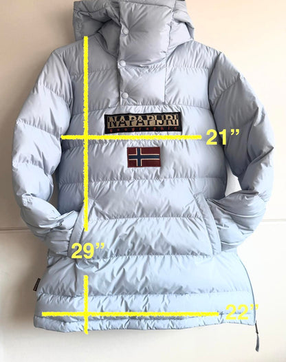 Napapijri Northfarer Puffer Anorak "Light Blue" size XS (Oversized) (sku A7)