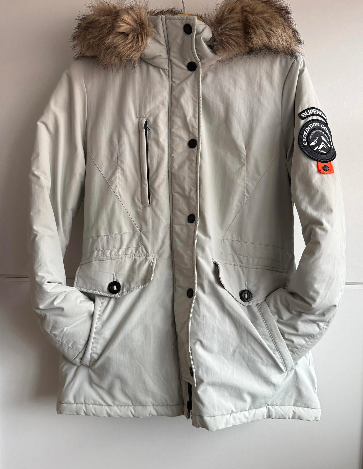 Superdry women's Ashley Everest parka jacket size L (sku D1)