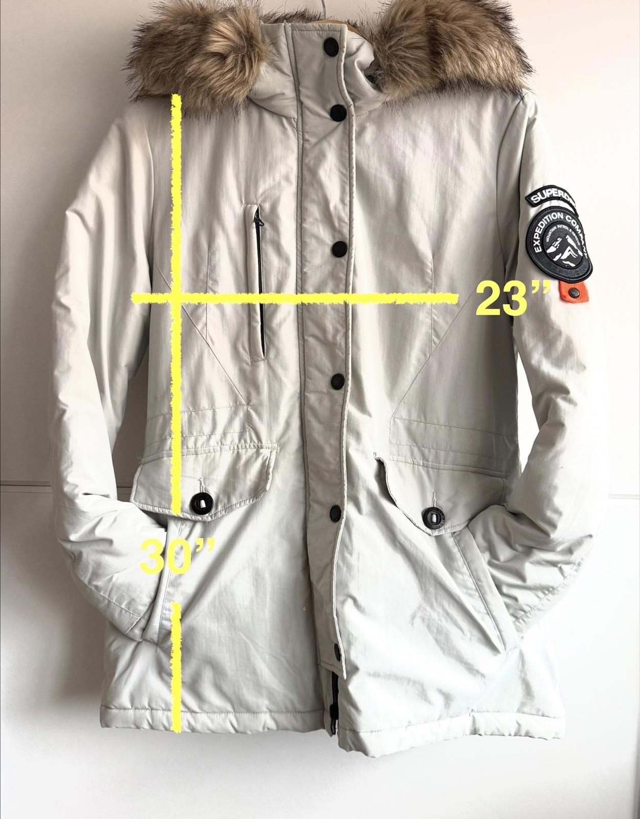 Superdry women's Ashley Everest parka jacket size L (sku D1)