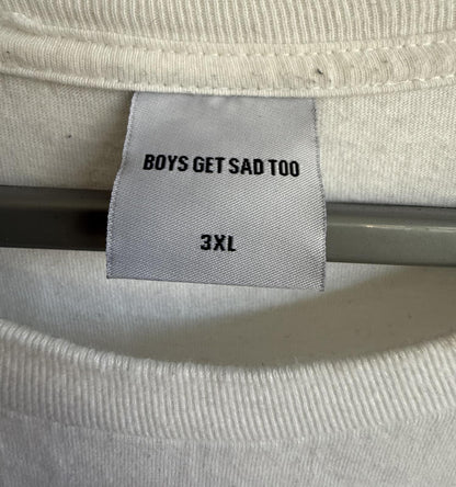 Boys get sad too T-shirt "black barbed wire" size 3xl (sku C2)