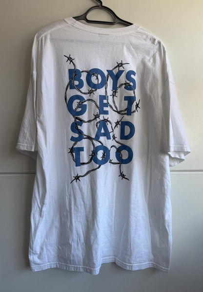 Boys get sad too T-shirt "black barbed wire" size 3xl (sku C2)