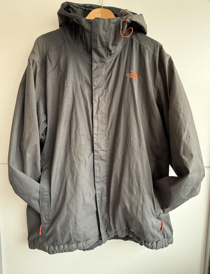 The North Face HyVent windbreaker " grey/charcoal " size xxl (sku H2)