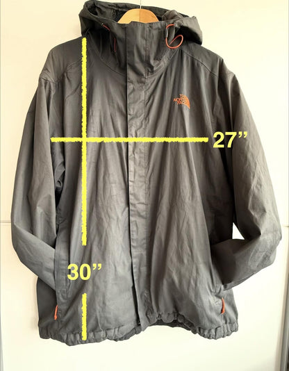 The North Face HyVent windbreaker " grey/charcoal " size xxl (sku H2)