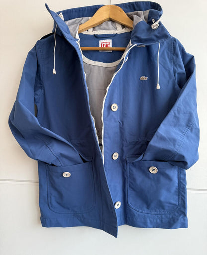 Lacoste L!VE Hooded Parka Jacket "royal blue" size s (sku B8)
