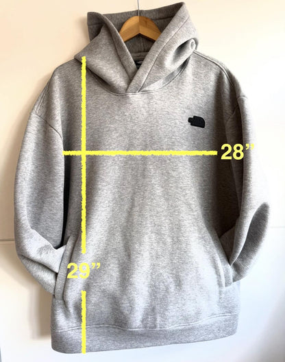The North Face Relaxed Fit Hoodie "Grey" size xxl (sku B2)