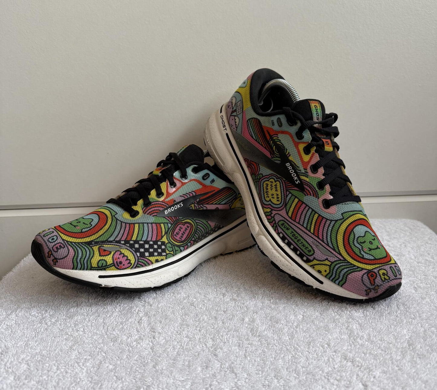 Brooks Ghost 15 x  Wednesday Holmes "Run Proud" edition size 7 (sku 18)