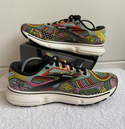 Brooks Ghost 15 x  Wednesday Holmes "Run Proud" edition size 7 (sku 18)
