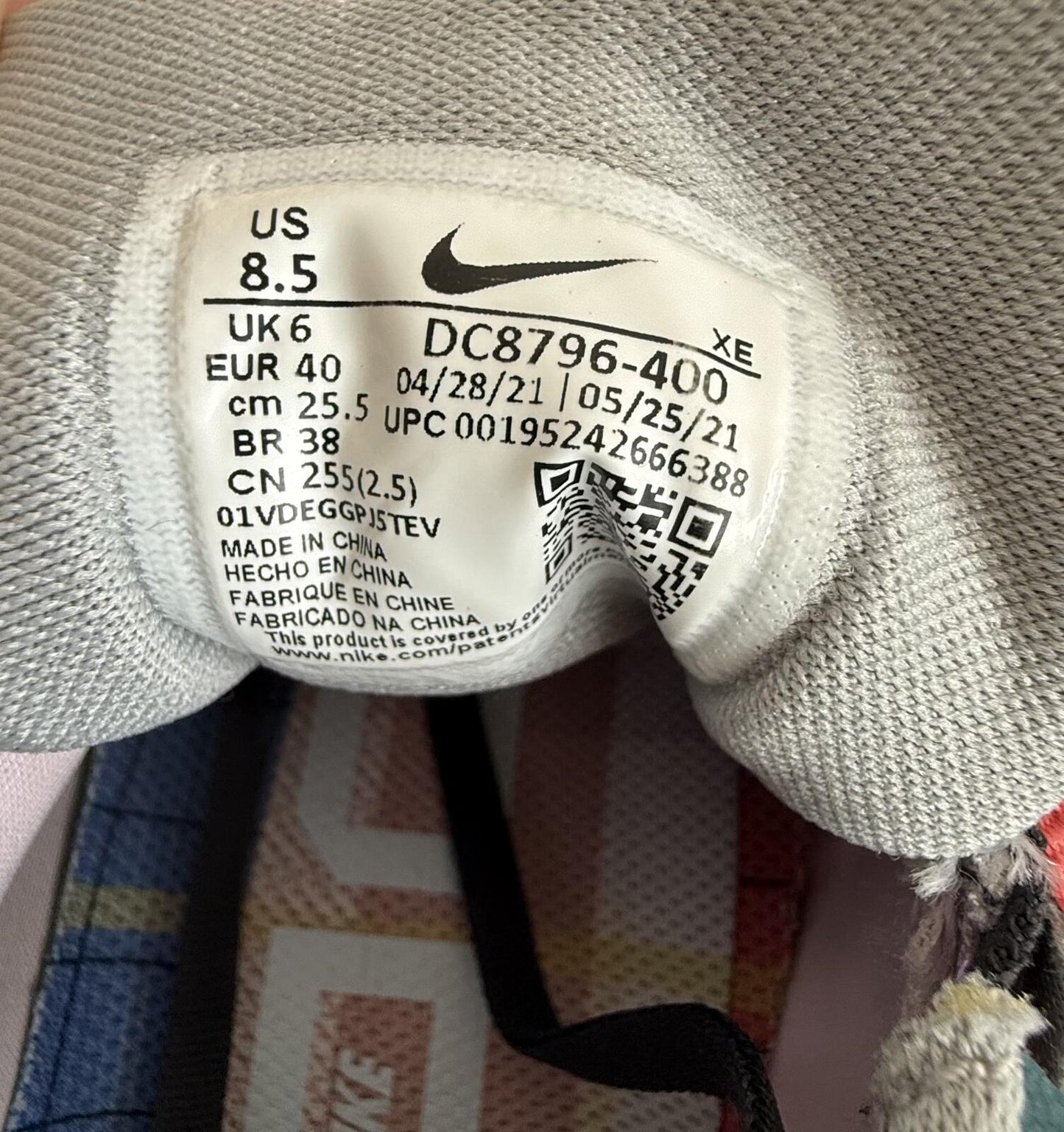 Nike Air Zoom Pegasus 38 Premium "Blue Tint Regal Pink" size 6 (sku 2)