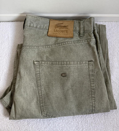 Lacoste men's denim jeans "sage green" 36W 34L (sku E5)