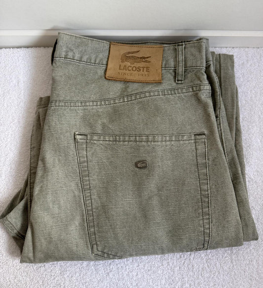 Lacoste men's denim jeans "sage green" 36W 34L (sku E5)