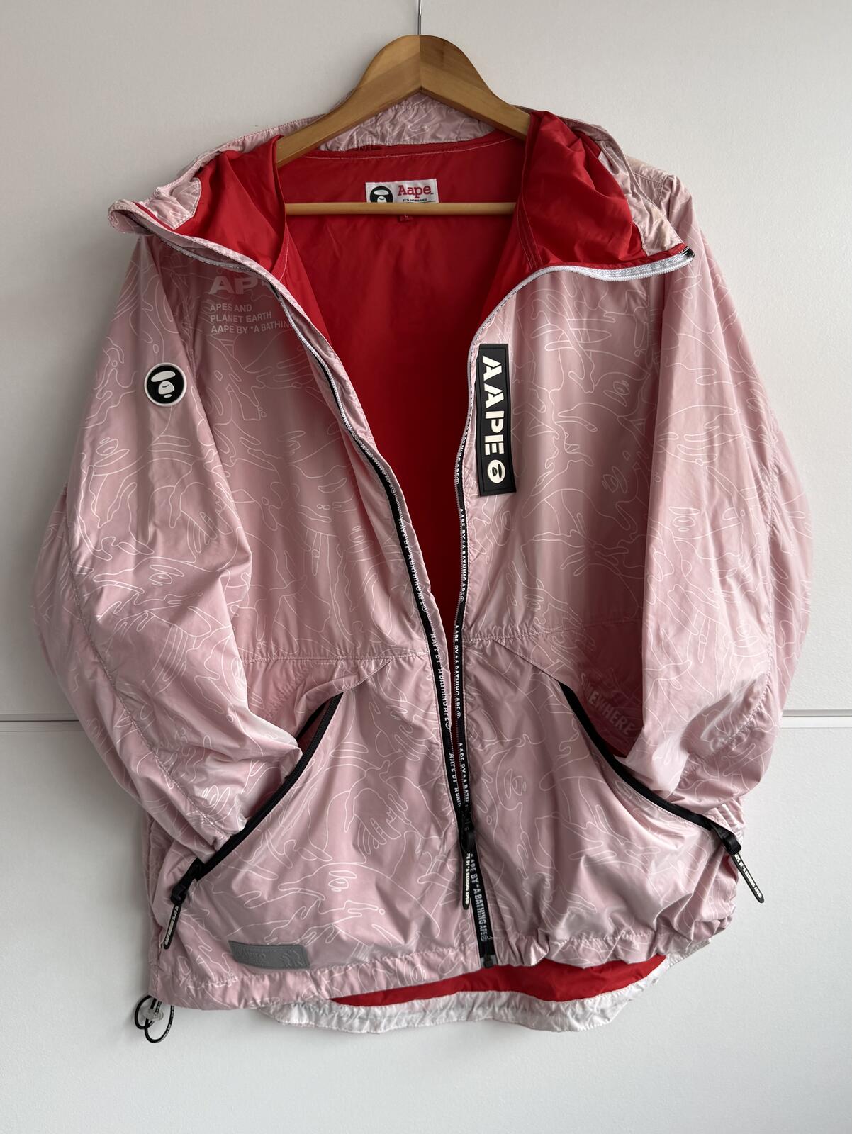 AAPE BY A BATHING APE® Light Pink Camo Anorak size L (sku G3)