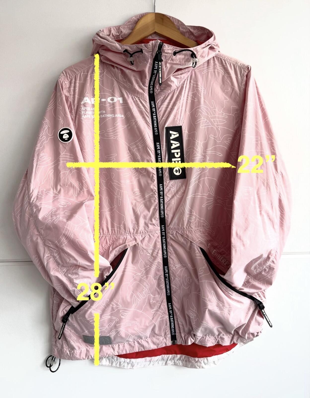 AAPE BY A BATHING APE® Light Pink Camo Anorak size L (sku G3)