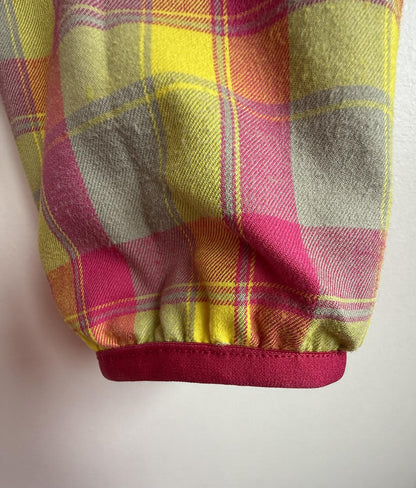 vintage Adidas Women's Reversible Plaid Windbreaker Jacket size 12 (sku )